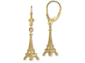 FJC Finejewelers 14k Yellow Gold 3D Eiffel Tower [paris]leverback Earrings