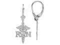 FJC Finejewelers 14k White Gold Rn" Caduceus Leverback Earrings