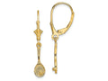 FJC Finejewelers 14k Yellow Gold Tennis Racquet with Ball Leverback Earrings