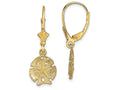 FJC Finejewelers 14k Yellow Gold Sand Dollar with Star Leverback Earrings