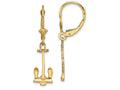 FJC Finejewelers 14k Yellow Gold Navy Anchor Leverback Earrings