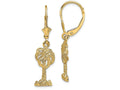 FJC Finejewelers 14k Yellow Gold Palm Tree Leverback Earrings