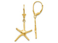 FJC Finejewelers 14k Yellow Gold Dancing Starfish Leverback Earrings