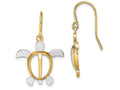 FJC Finejewelers Two-color Sea Turtle Wire Dangle Charm