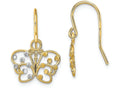 FJC Finejewelers Butterfly Wire Earrings Bright Cut Accents
