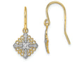 FJC Finejewelers Mini Medallion Wire Earrings Cross Circular Center