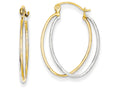 FJC Finejewelers 14 kt Two Tone Gold Hoop Earrings
