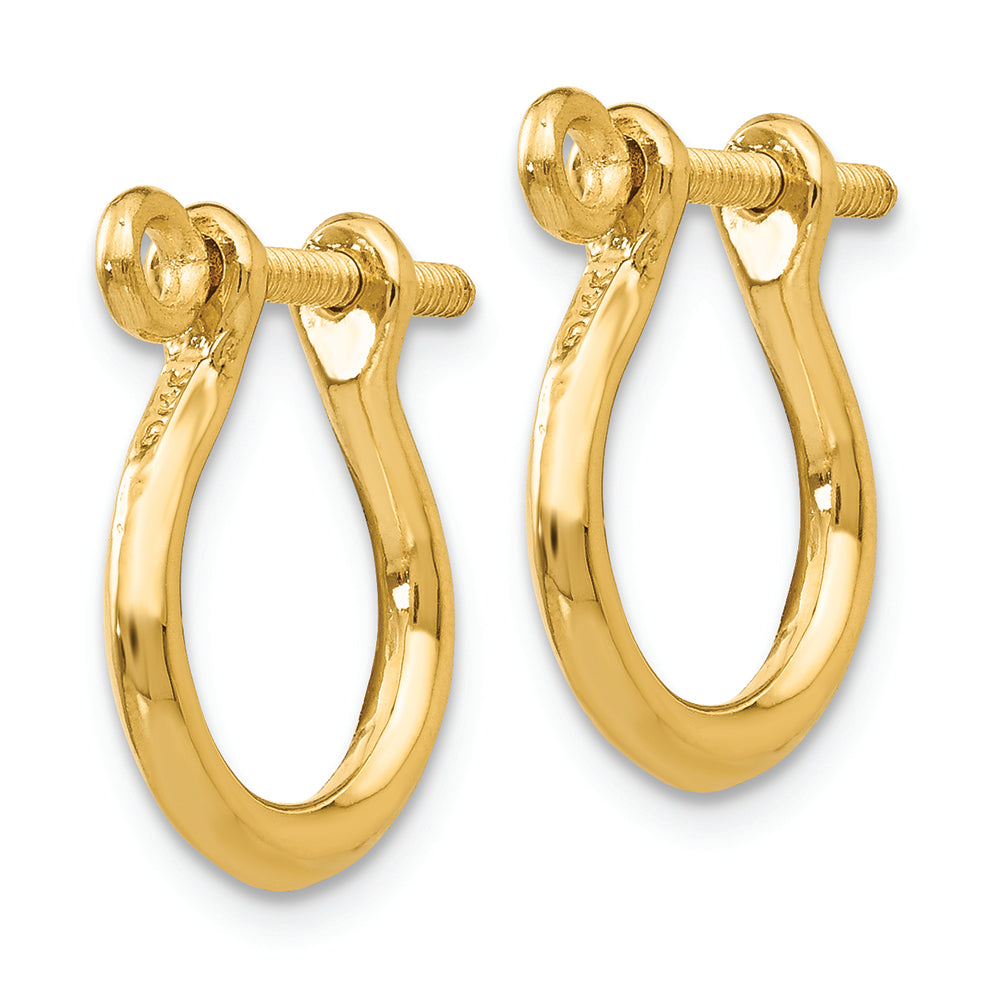 FJC Finejewelers 14k Yellow Gold Shackle Link Screw Earrings