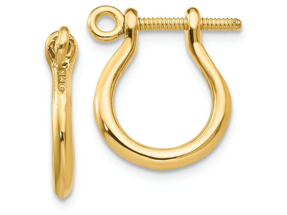 FJC Finejewelers 14k Yellow Gold Shackle Link Screw Earrings