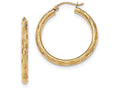 FJC Finejewelers 14k Yellow Gold Textured Hoop Earrings