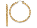 FJC Finejewelers 14k Yellow Gold Textured Hoop Earrings