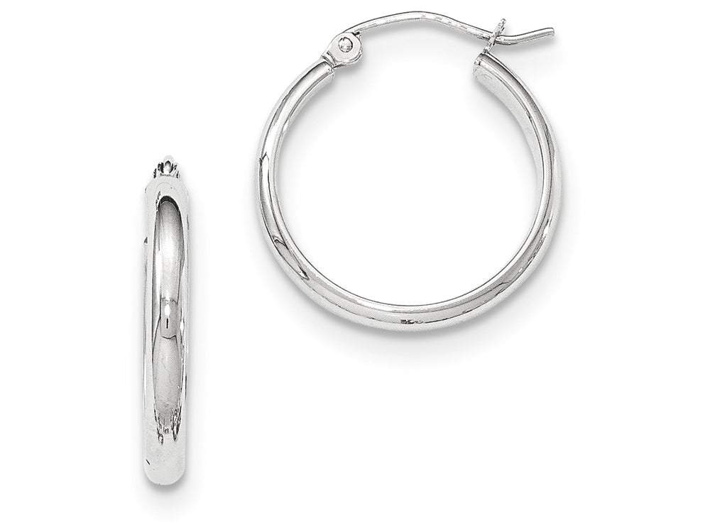 FJC Finejewelers 14k White Gold Hoop Earrings