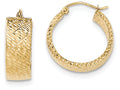 FJC Finejewelers 14k Yellow Gold Bright Cut Hoop Earrings 22 x 8mm