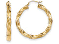 FJC Finejewelers 14k Yellow Gold Light Twisted Hoop Earrings