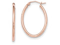 FJC Finejewelers 14k Rose Gold Oval Hoop Earrings