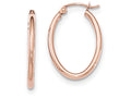 FJC Finejewelers 14k Rose Gold Oval Hoop Earrings