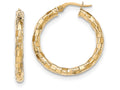 FJC Finejewelers 14k Yellow Gold Polished/textured Post Hoop Earring