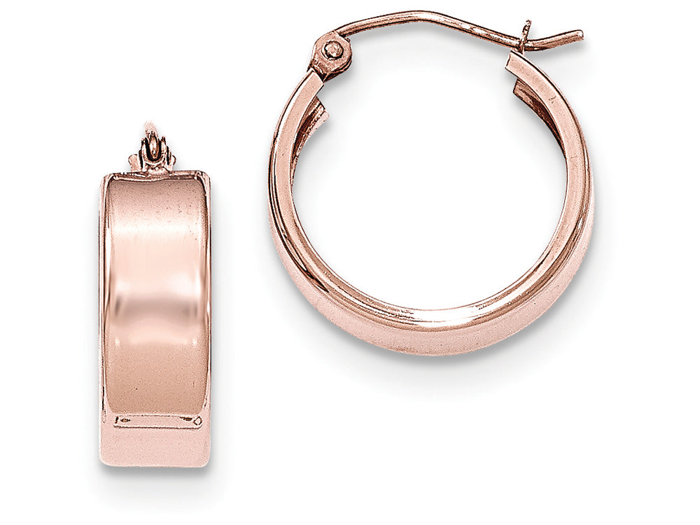 FJC Finejewelers 14k Rose Gold Polished Hoop Earrings