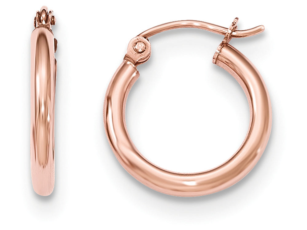 FJC Finejewelers 14k Rose Gold Light Weight Hoop Earrings