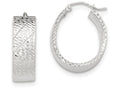 FJC Finejewelers 14k White Gold Bright Cut Hoop Earrings