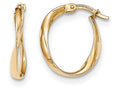 FJC Finejewelers 14k Gold Polished Twisted Oval Hoop Earrings