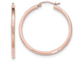 FJC Finejewelers 14k Rose Gold Light Weight Square Tube Hoop Earrings