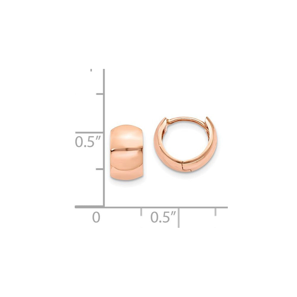 FJC Finejewelers 14k Rose Gold Hinged Hoop Earrings