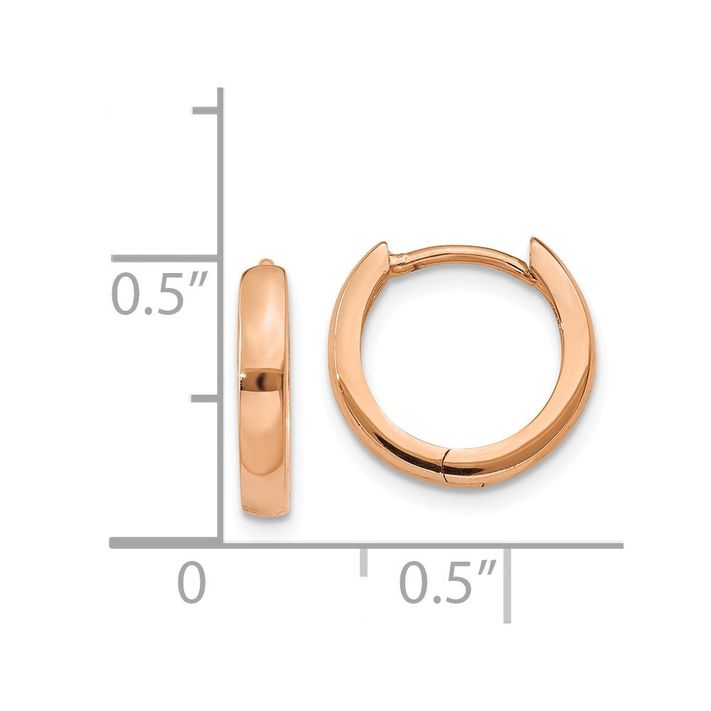 FJC Finejewelers 14k Rose Gold Hinged Hoop Earrings