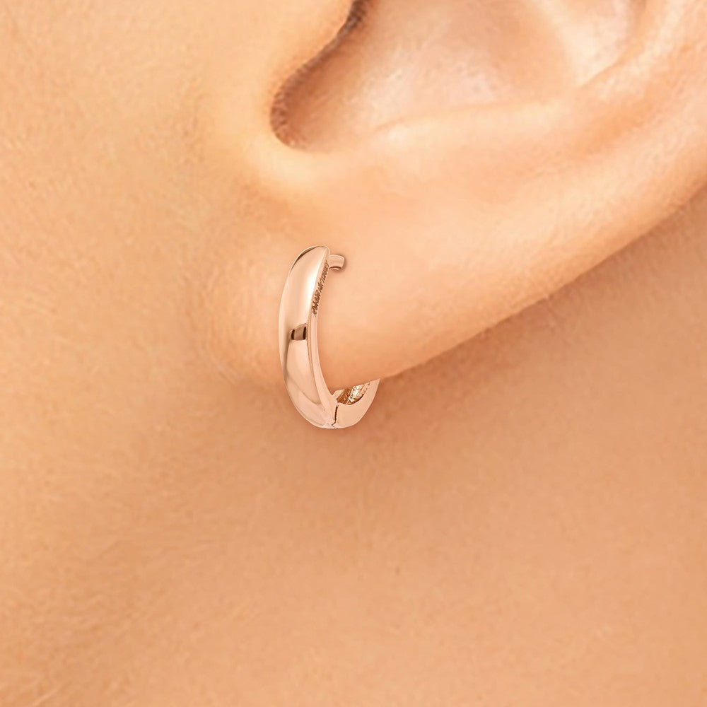 FJC Finejewelers 14k Rose Gold Hinged Hoop Earrings