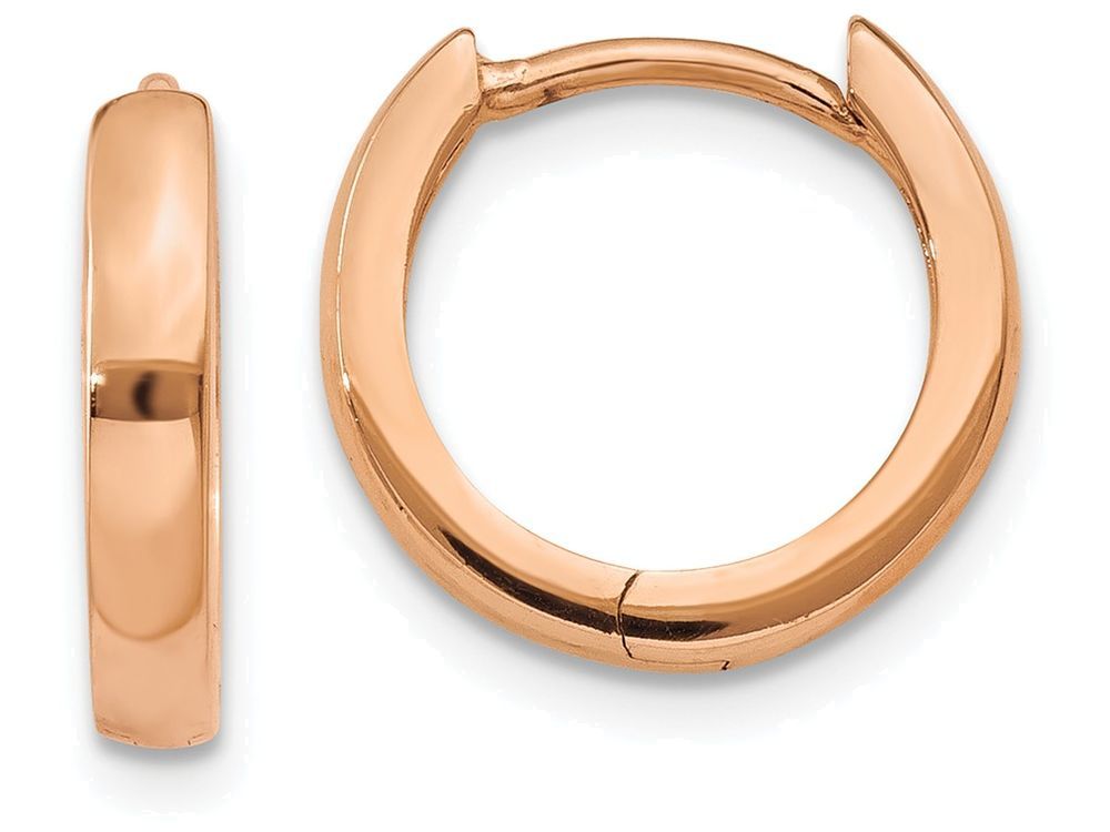 FJC Finejewelers 14k Rose Gold Hinged Hoop Earrings
