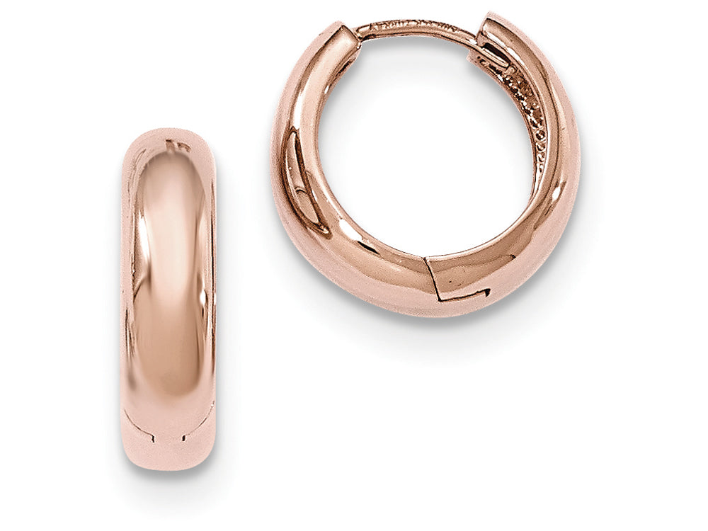 FJC Finejewelers 14k Rose Gold Hinged Hoop Earrings