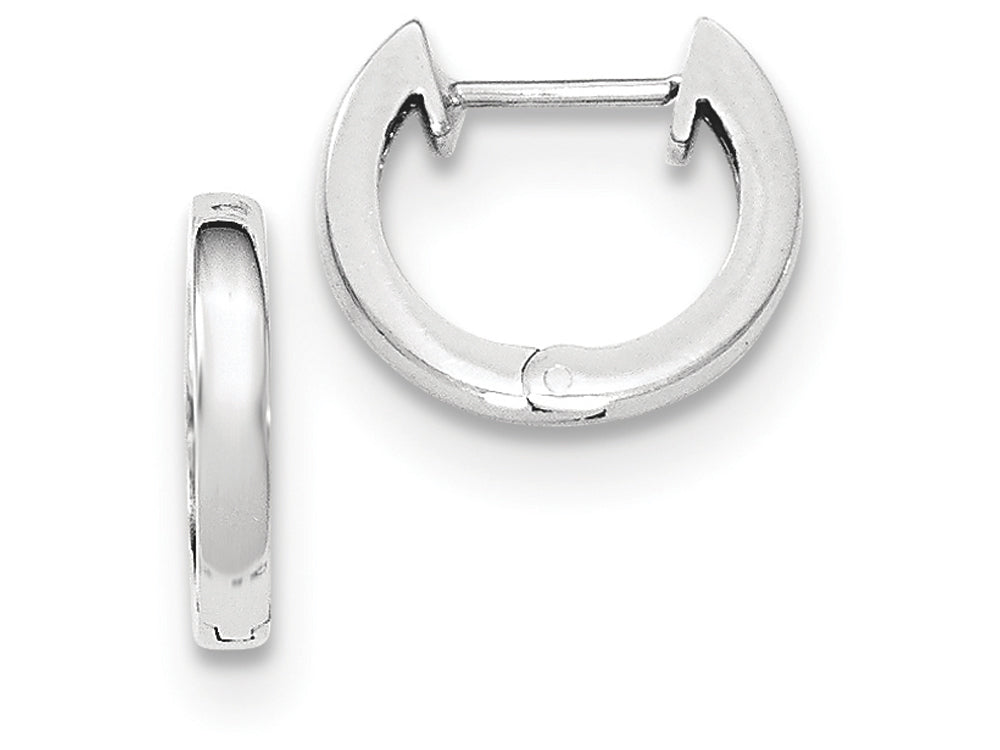FJC Finejewelers 14k White Gold Hinged Hoop Earrings