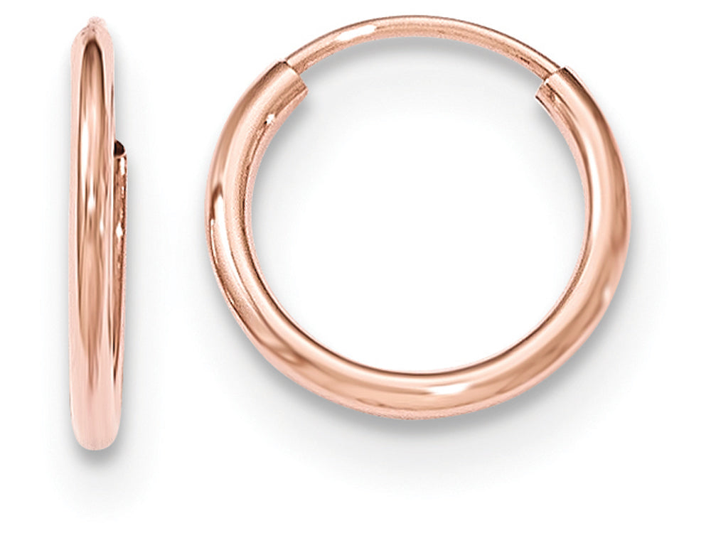 FJC Finejewelers 14k Rose Gold Polished Endless Tube Hoop Earrings
