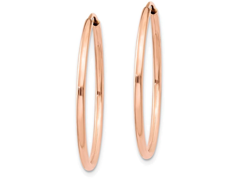 FJC Finejewelers 14k Rose Gold Polished Endless Tube Hoop Earrings