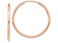 FJC Finejewelers 14k Rose Gold Polished Endless Tube Hoop Earrings