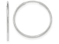 FJC Finejewelers 14k White Gold Polished Endless Tube Hoop Earrings