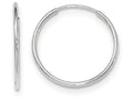 FJC Finejewelers 14k White Gold Polished Endless Tube Hoop Earrings