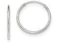 FJC Finejewelers 14k White Gold Polished Endless Tube Hoop Earrings