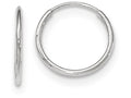 FJC Finejewelers 14k White Gold Polished Endless Tube Hoop Earrings