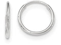 FJC Finejewelers 14k White Gold Polished Endless Tube Hoop Earrings