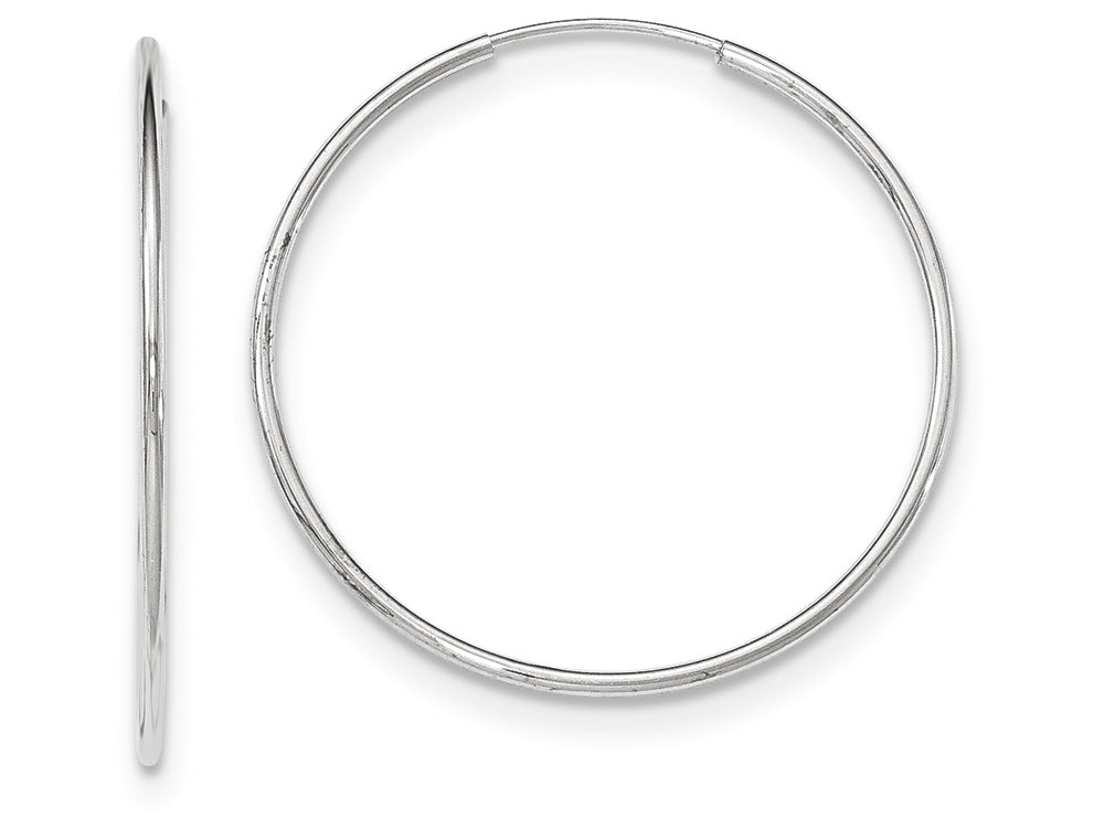 FJC Finejewelers 14k White Gold Polished Endless Tube Hoop Earrings