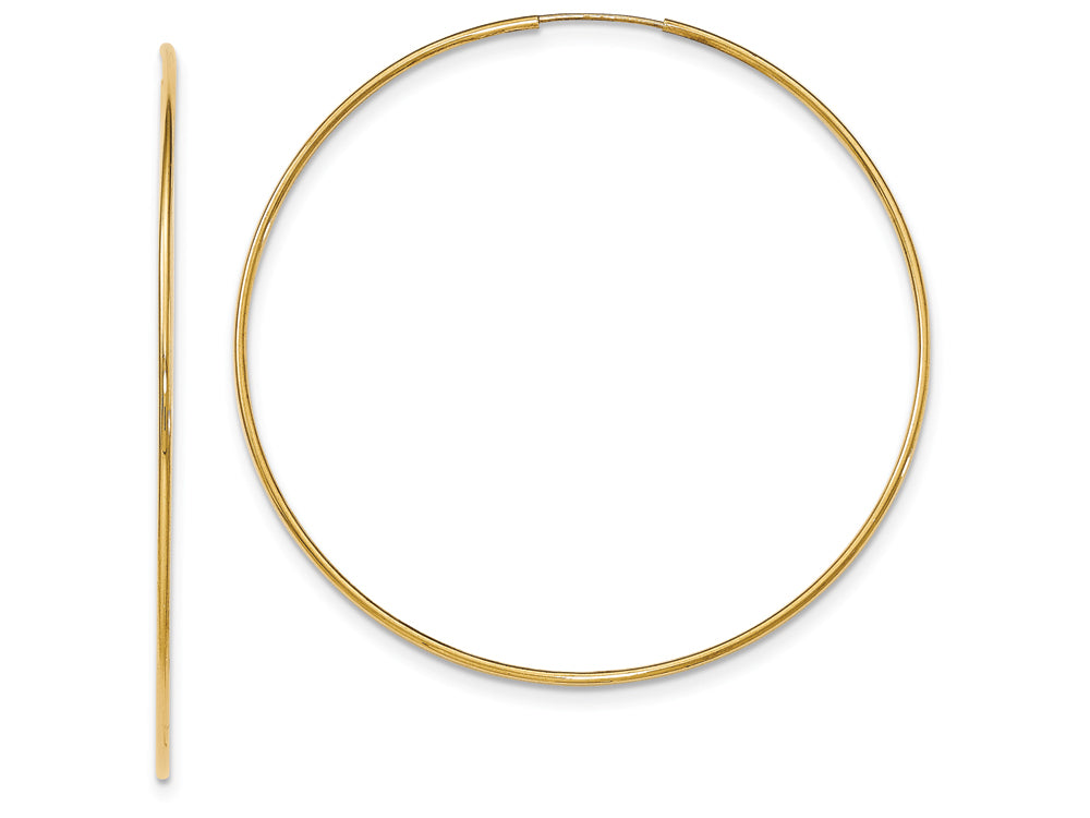 FJC Finejewelers 14k Yellow Gold Polished Endless Tube Hoop Earrings