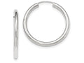 FJC Finejewelers 14k White Gold Polished Endless Tube Hoop Earrings