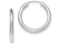 FJC Finejewelers 14k White Gold Polished Endless Tube Hoop Earrings