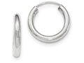 FJC Finejewelers 14k White Gold Polished Endless Tube Hoop Earrings