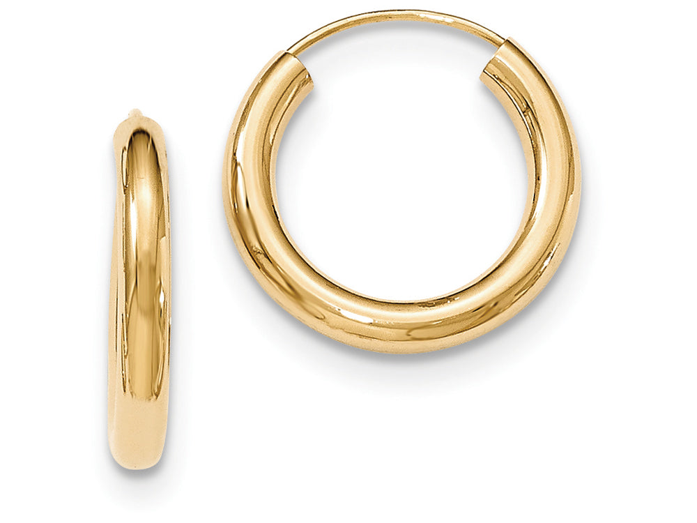 FJC Finejewelers 14k Yellow Gold Polished Endless Tube Hoop Earrings