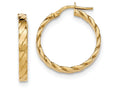 FJC Finejewelers 14k Yellow Gold Patterned Hoop Earrings