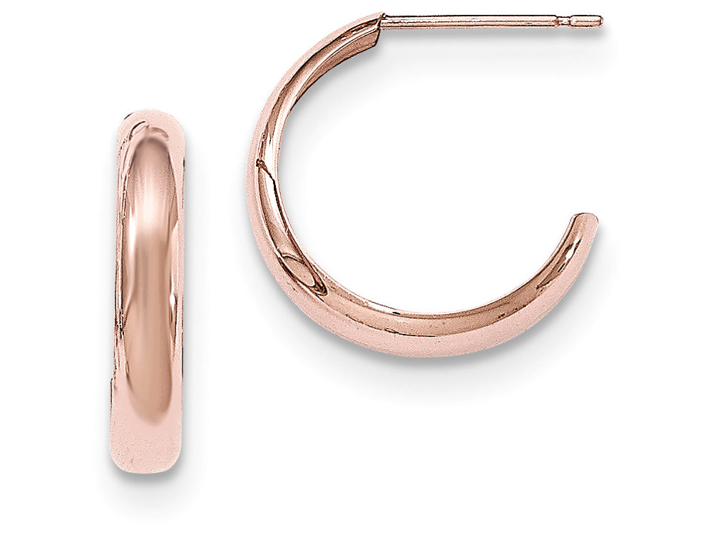 FJC Finejewelers 14k Rose Gold Polished Bangle Hoop Earrings