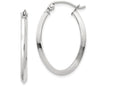 FJC Finejewelers 14k White Gold Polished Oval Tube Hoop Earrings