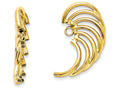 FJC Finejewelers 14k Yellow Gold Polished Swirl Shaped Earring Jackets